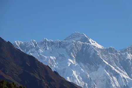 Mount Everest, world’s highest peak at 8,848.86 m, as seen from the EBC trek route