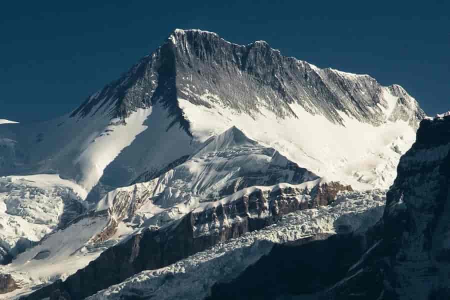 Pisang Peak (6,091 m) rising above Manang Valley, Annapurna Circuit, Nepal