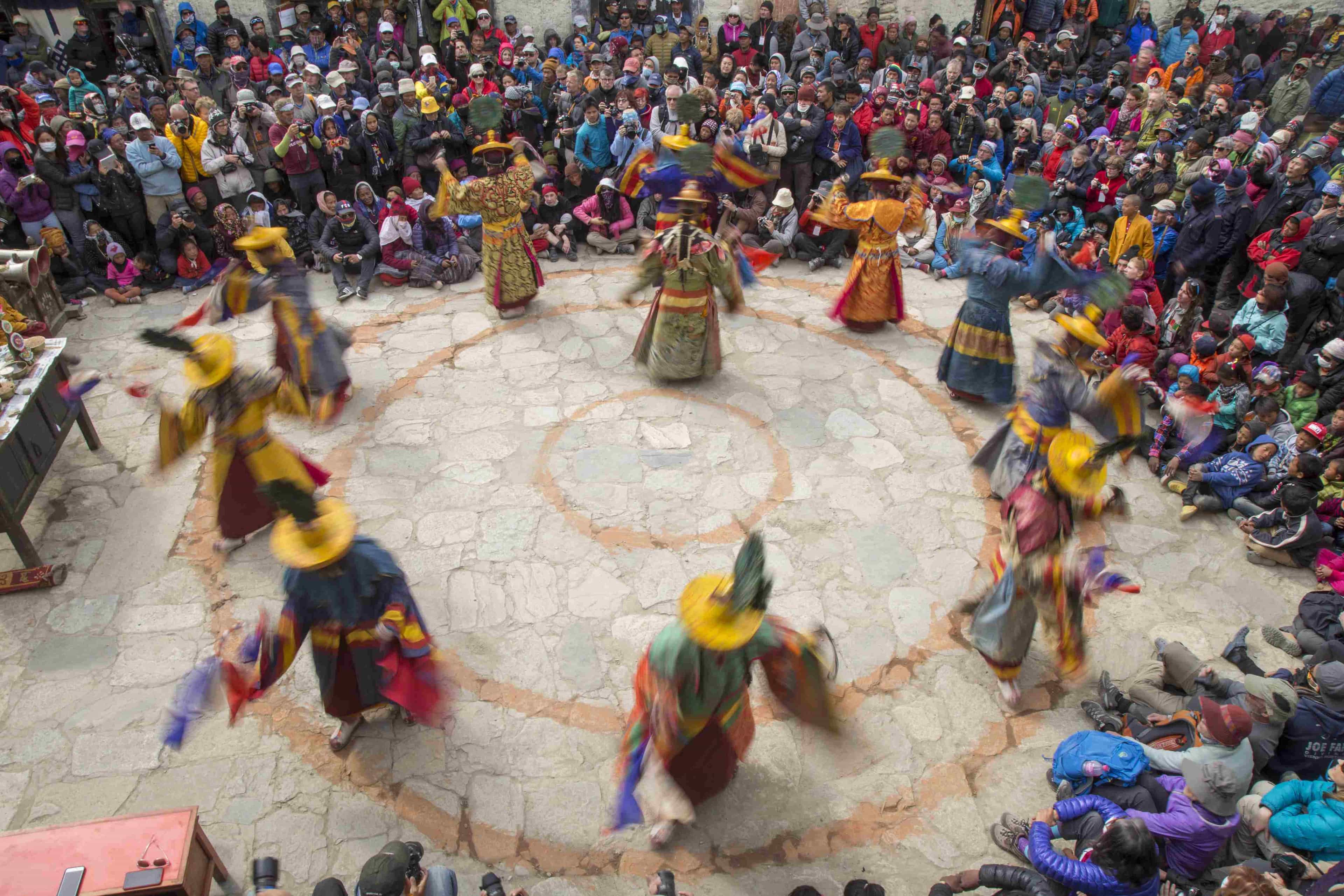 People Dancing In Tiji Festival