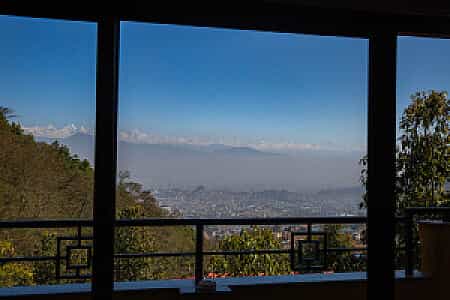 beautiful view from jungle mahal wellness resort