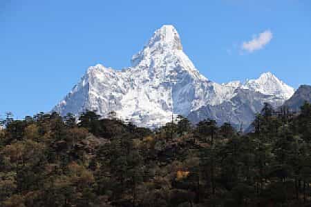 View of Ama Dablam during Acclimatization Hike of Everest Base Camp Trek