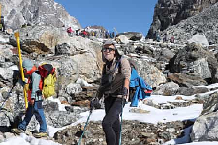 Trekker trying to cross Chola Pass: Old man with a young soul