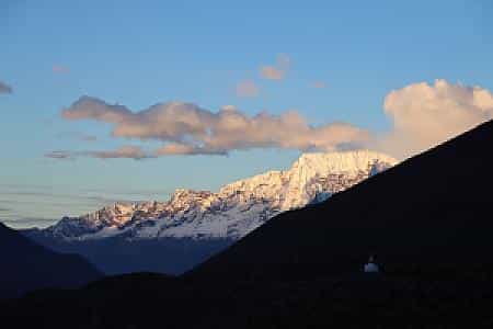 View of Kongde Peak from Dingboche