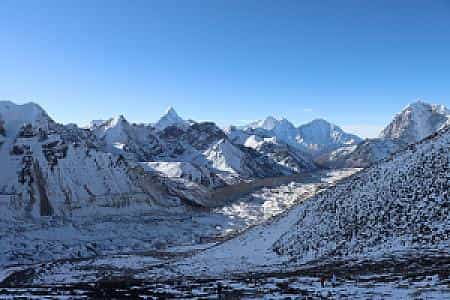 Snow-capped Ama Dablam captured from Kala Patthar viewpoint in the Everest region